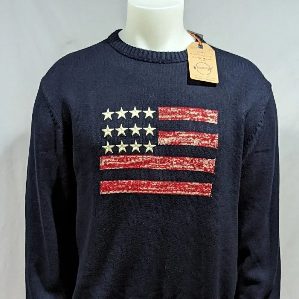 BNWT Weatherproof VintageMen's Flag Sweater‎